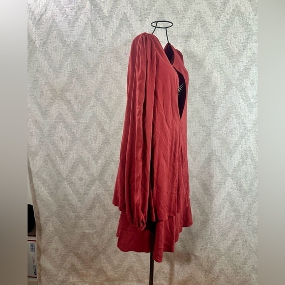 free people made in philadelphia red beck dress size S - Picture 4 of 8